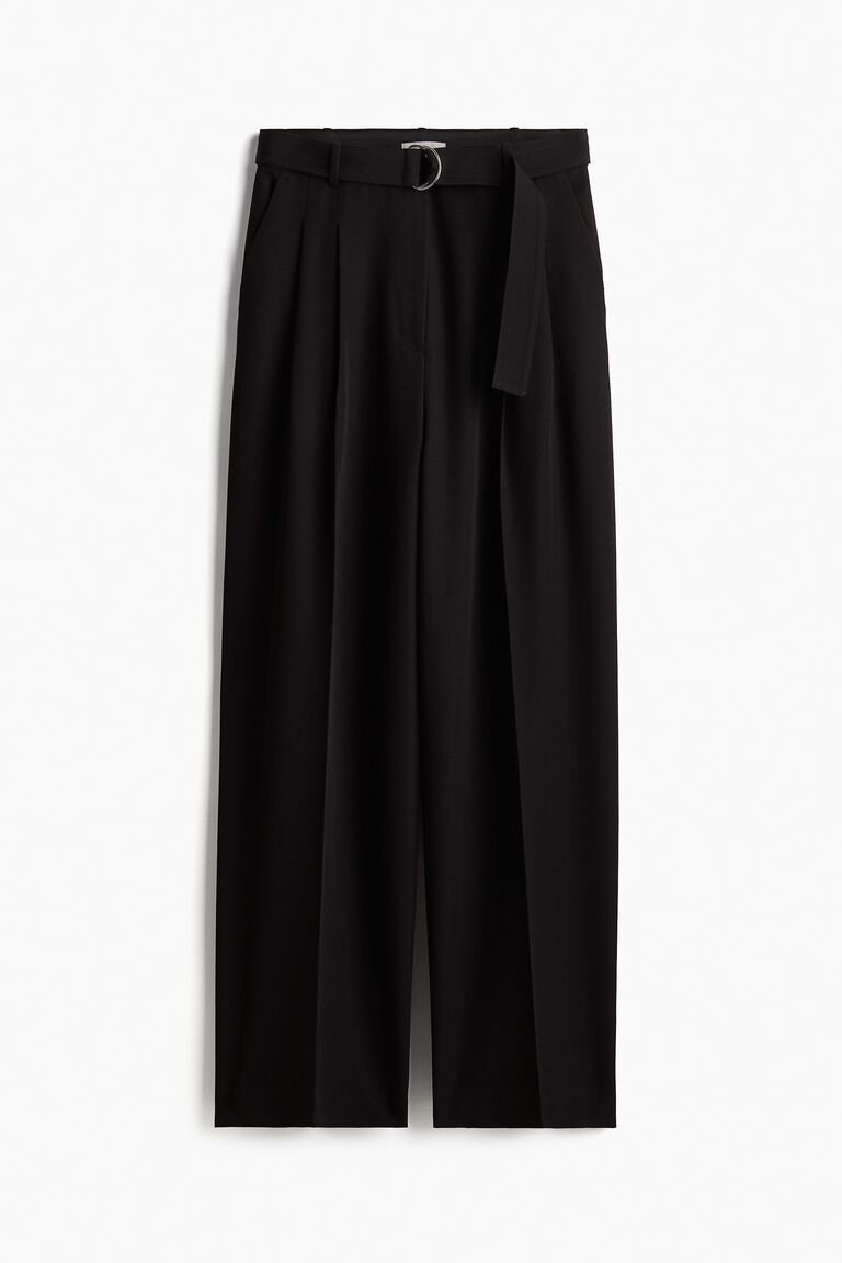 Wide belted trousers