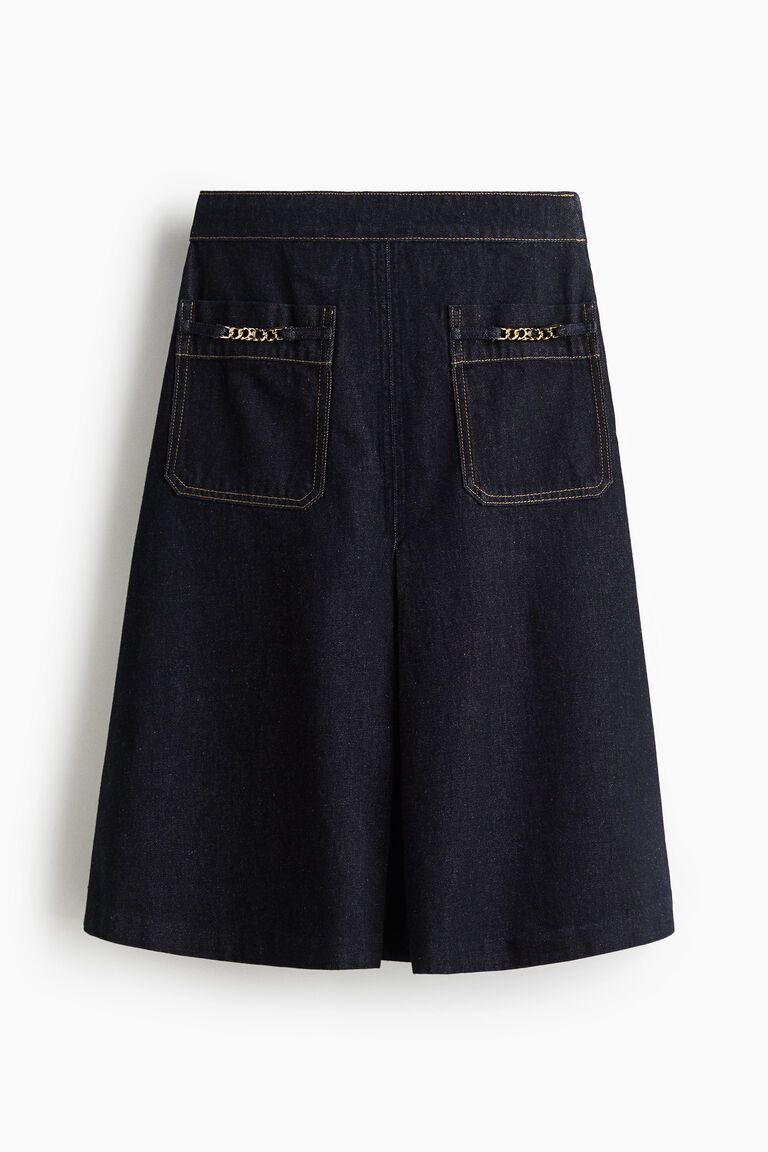 Denim midi skirt