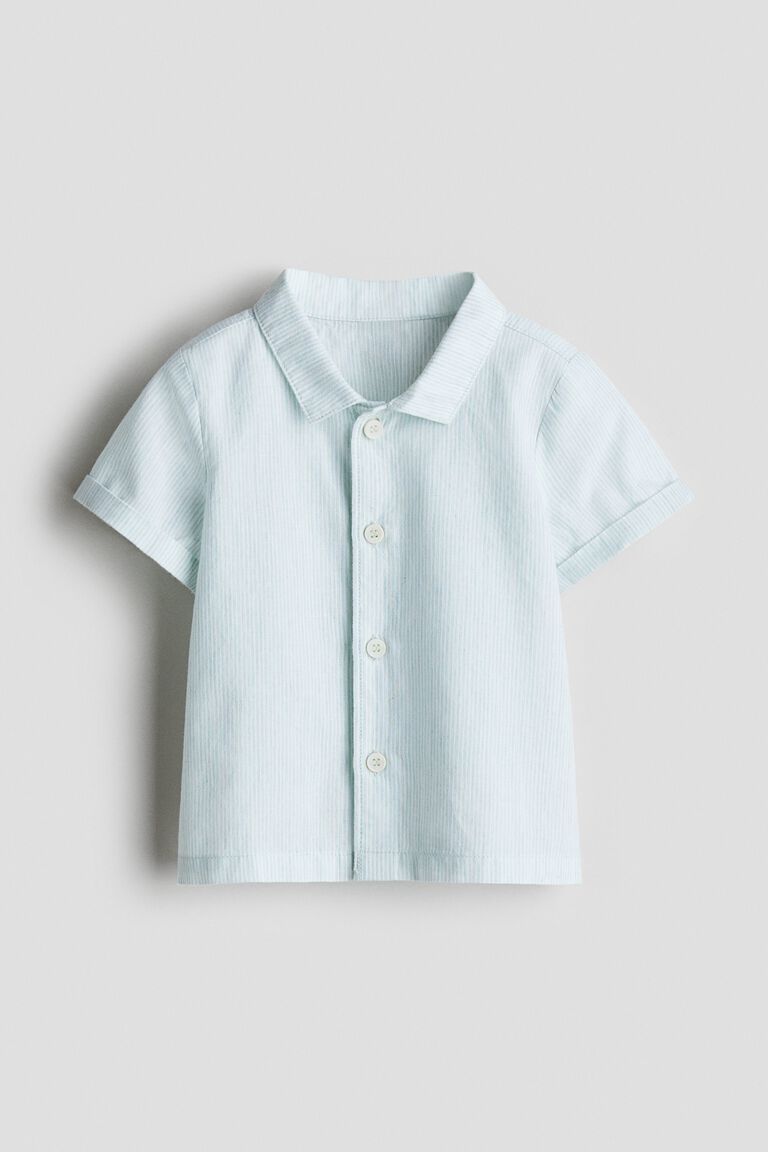 Short-sleeved cotton shirt