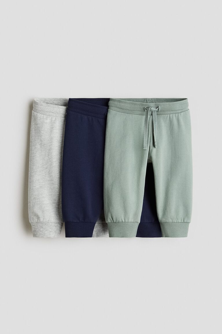 3-pack cotton joggers