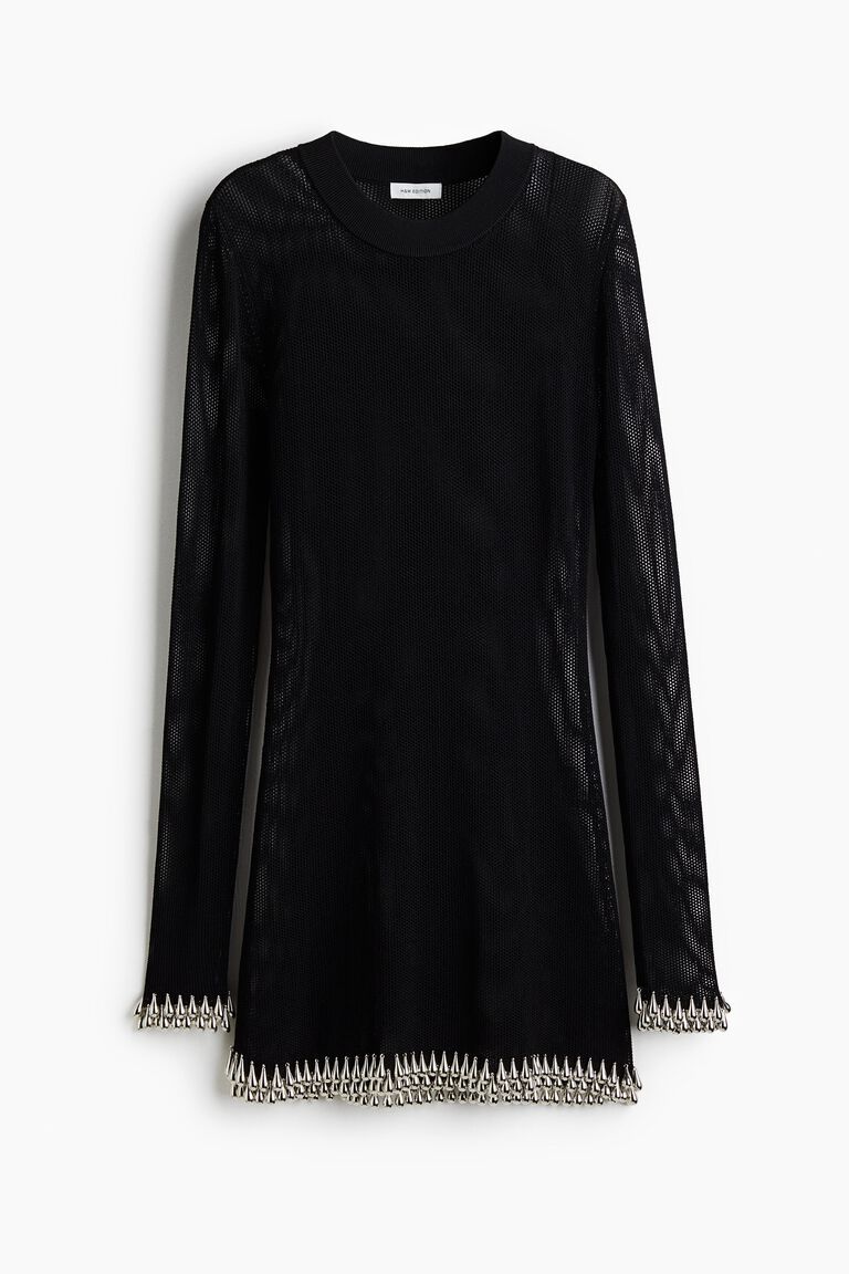 Bead-trimmed net top