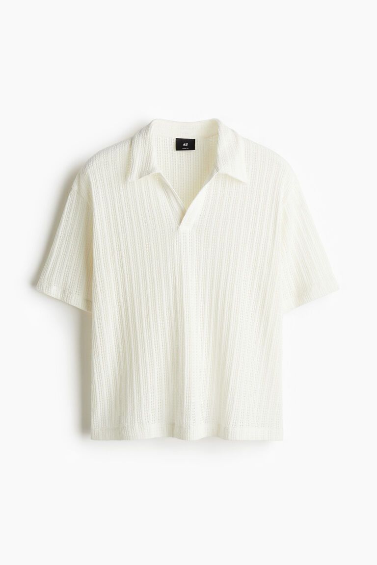 Loose Fit Jacquard-knit polo shirt