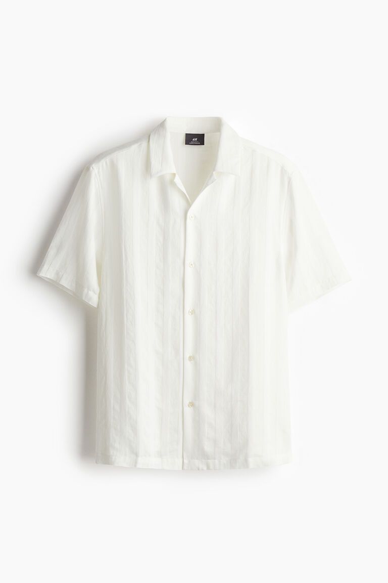 Regular Fit Textured-weave resort shirt
