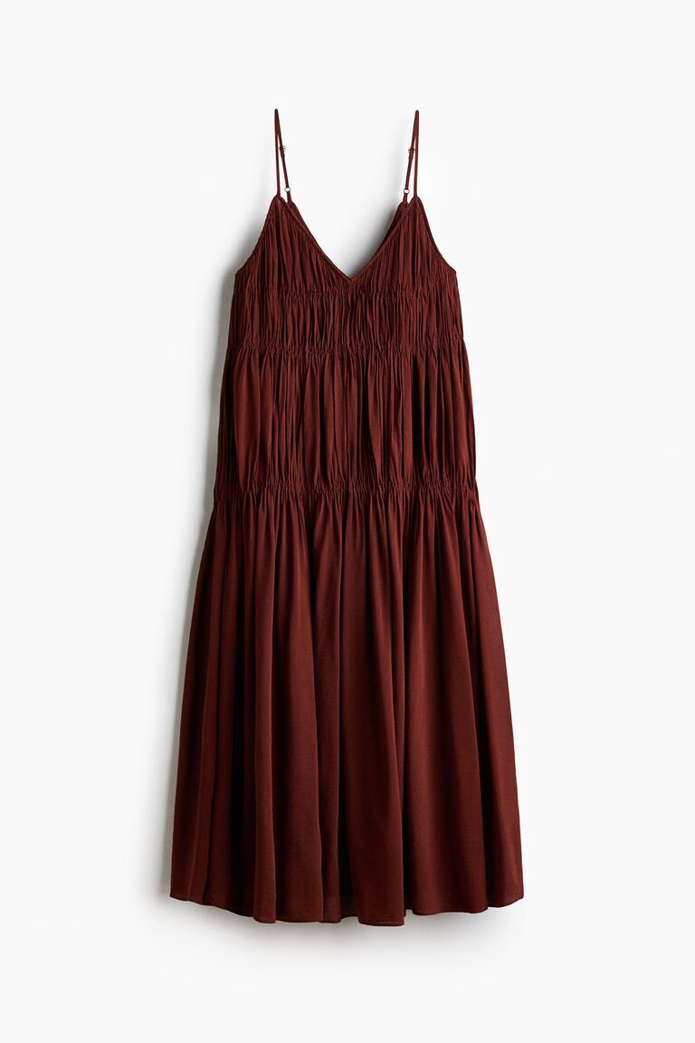 Smocked strappy dress