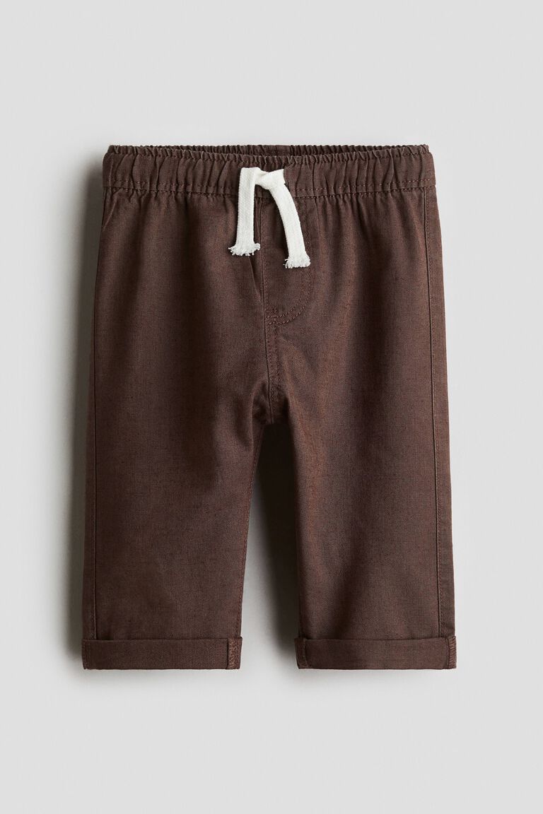 Linen-blend joggers