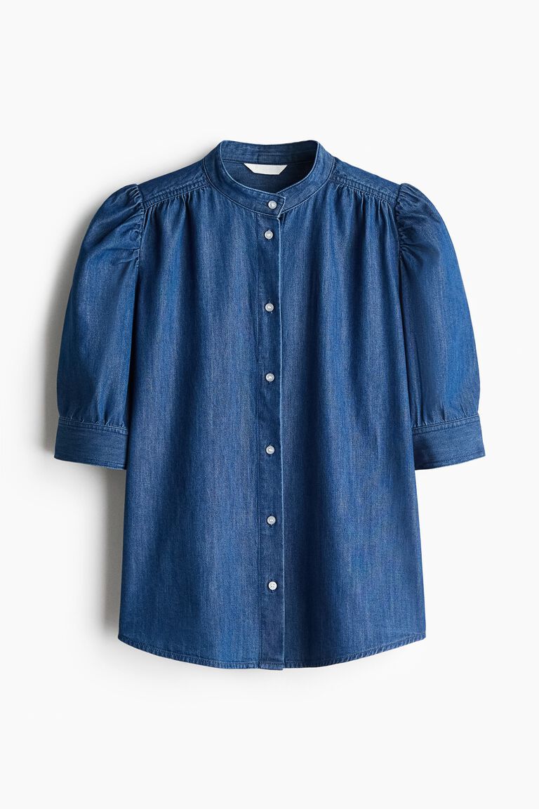 Puff-sleeved blouse