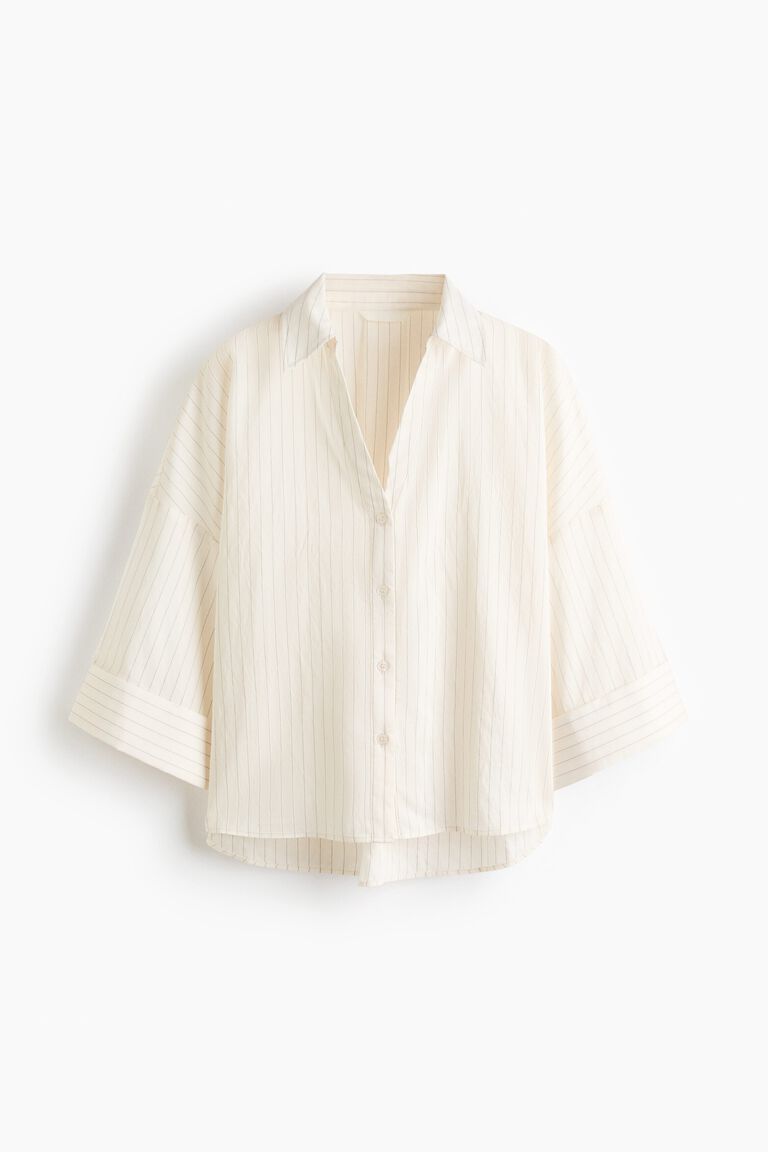 Oversized viscose-blend shirt