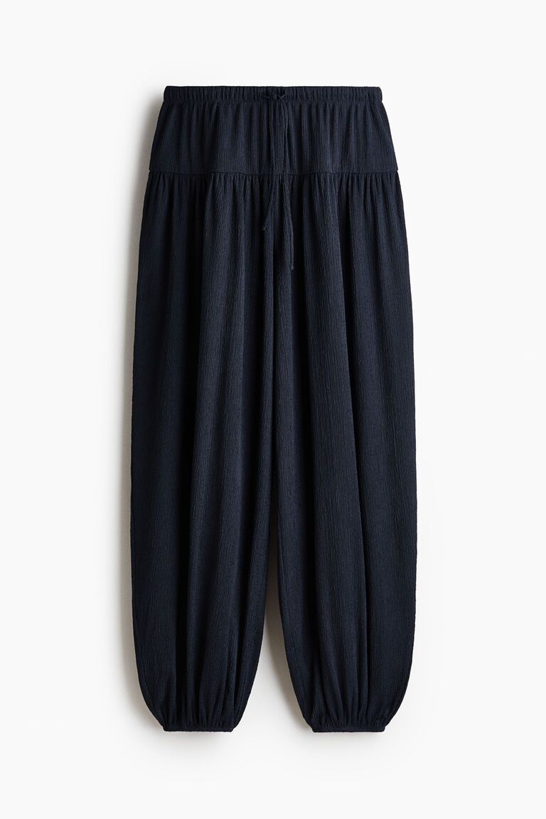 Crinkled balloon trousers