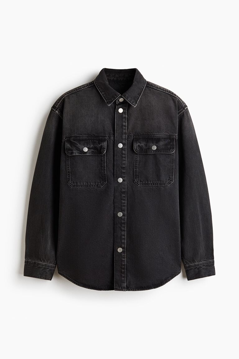 Cotton denim overshirt