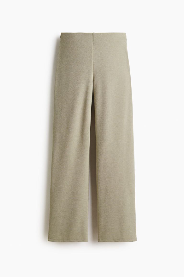 Straight-leg jersey trousers