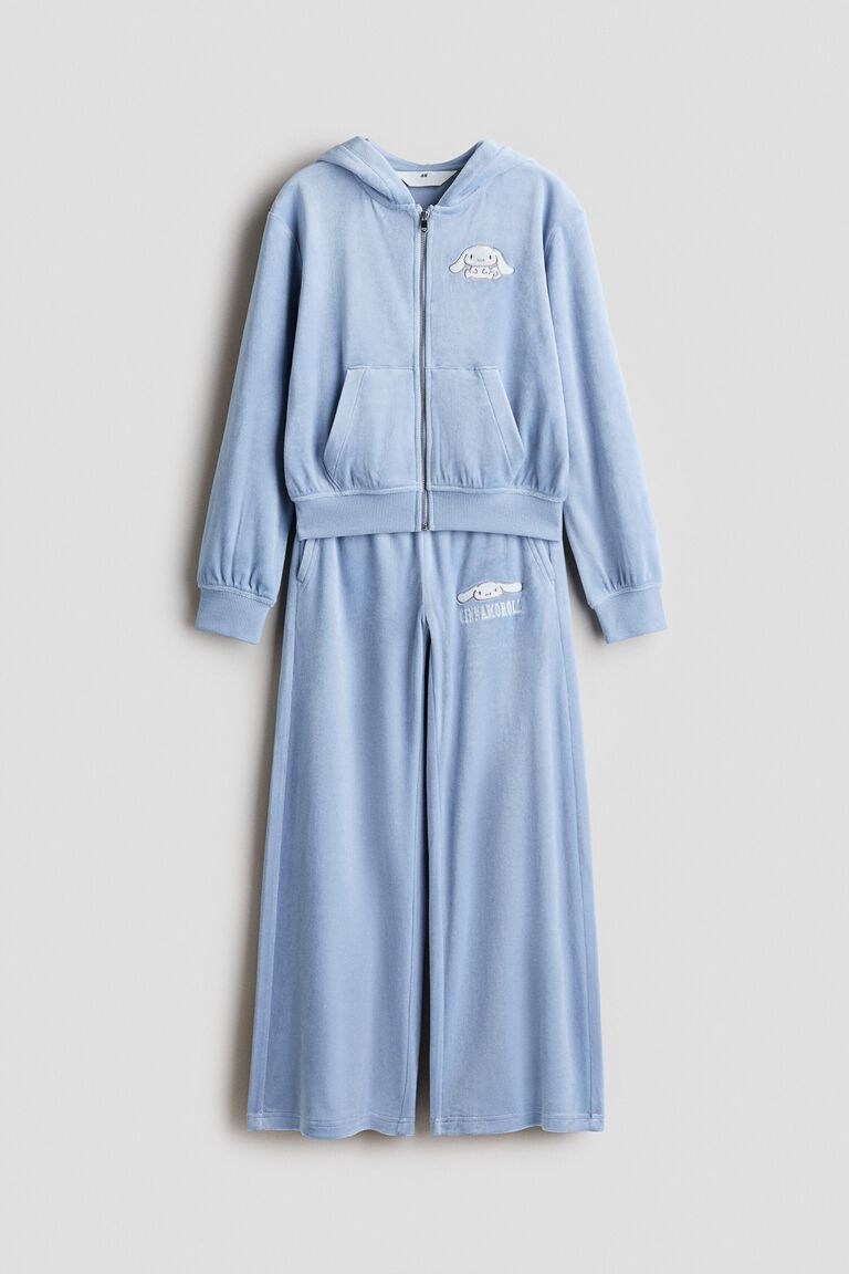 2-piece motif-detail velour set