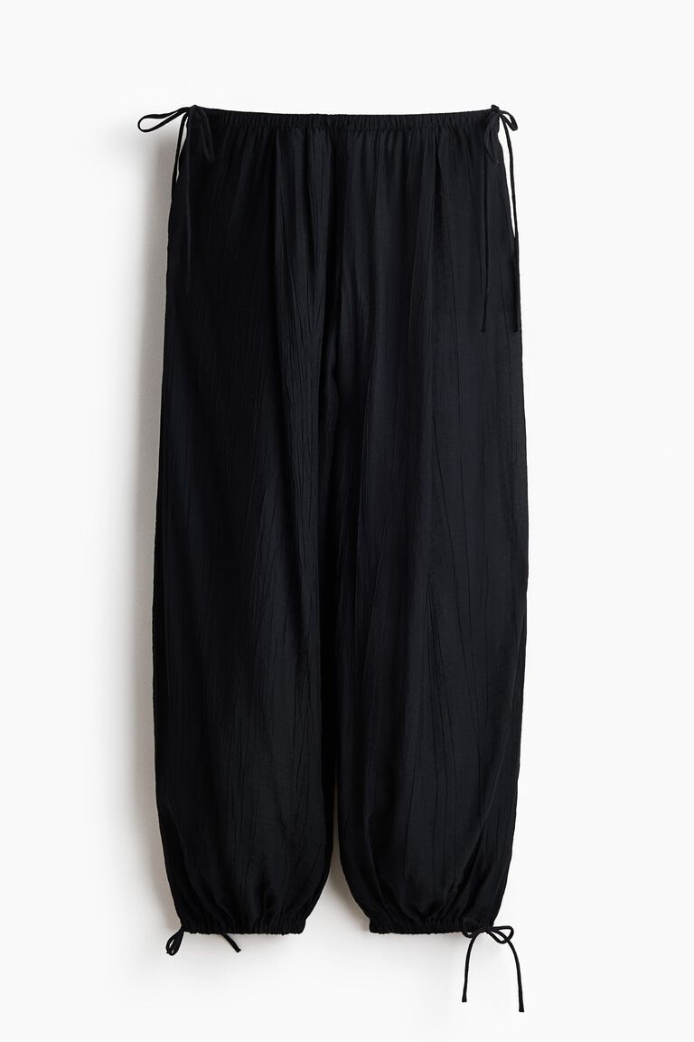 Balloon drawstring trousers