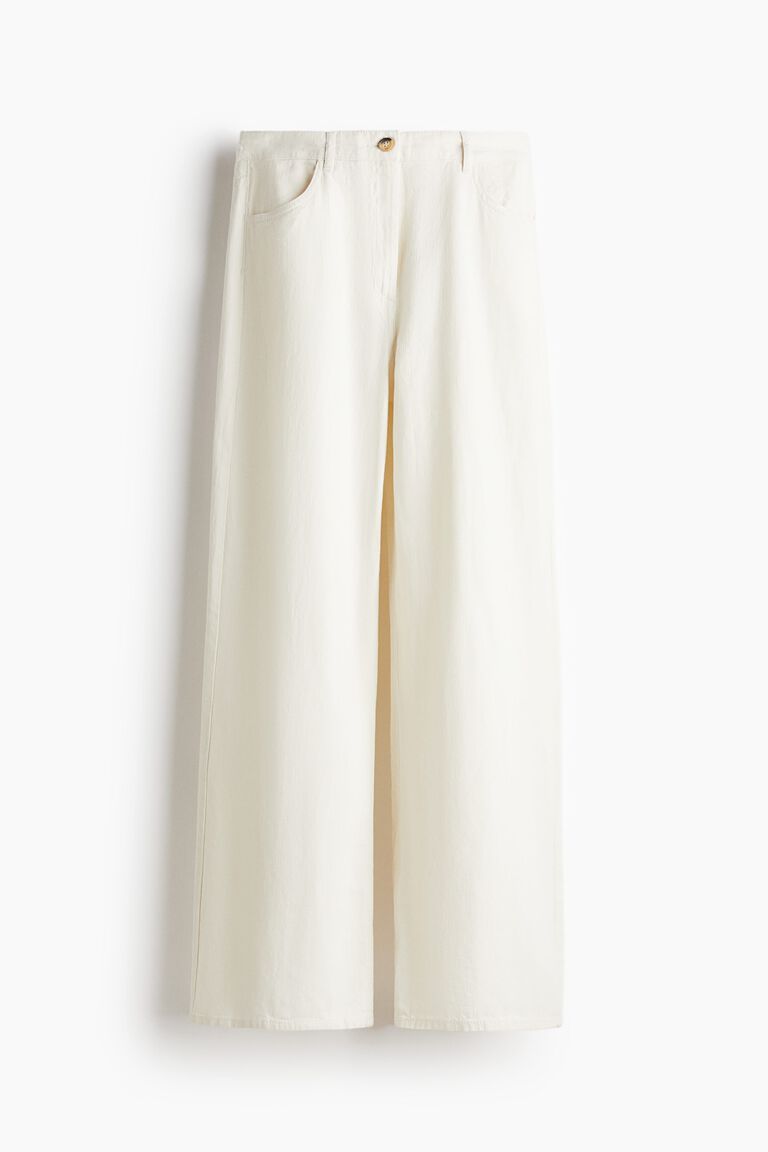 Wide cotton trousers