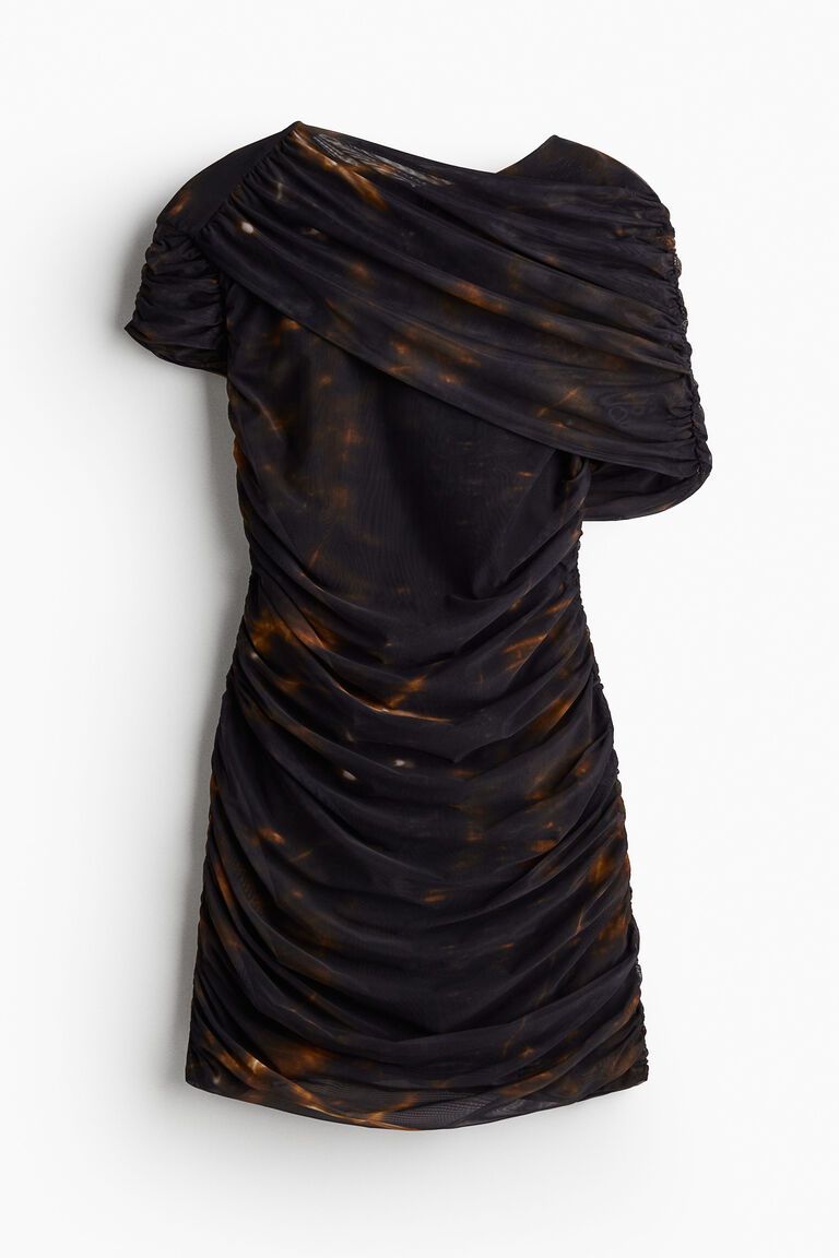 Draped mesh dress