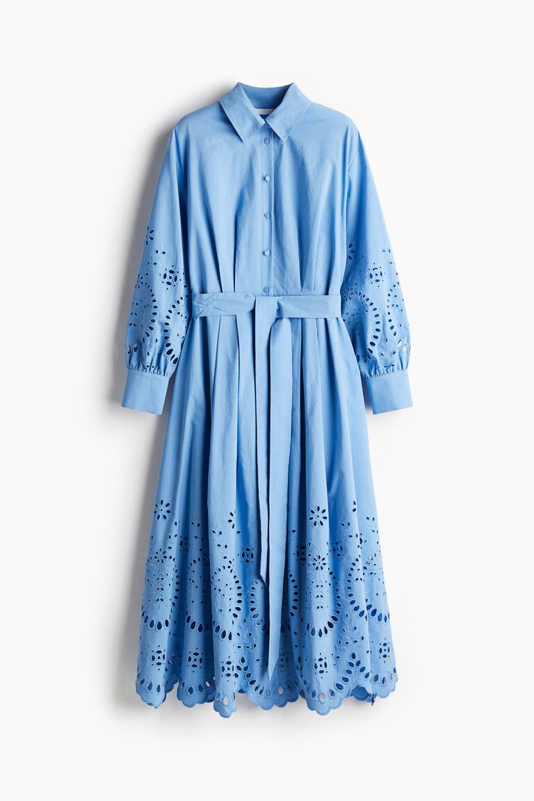 Broderie anglaise shirt dress