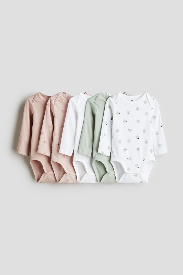 5-pack long-sleeved bodysuits
