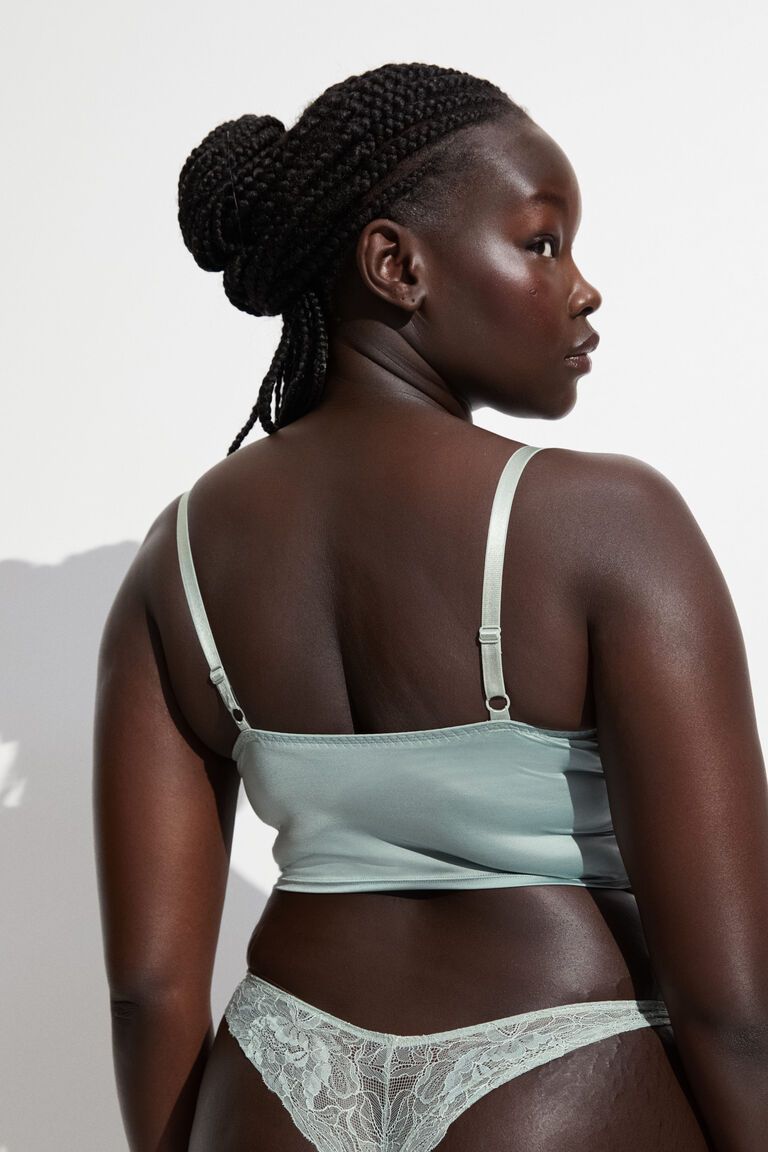 Non-padded lace bralette