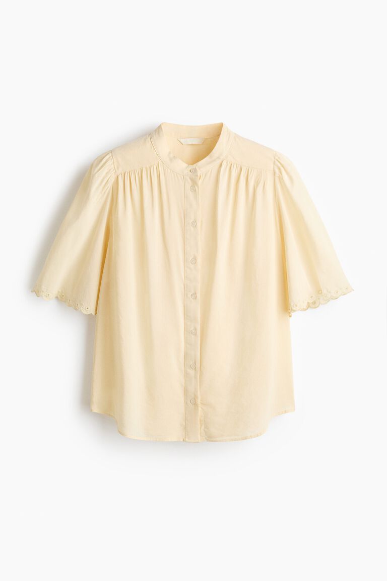 Cotton-blend blouse