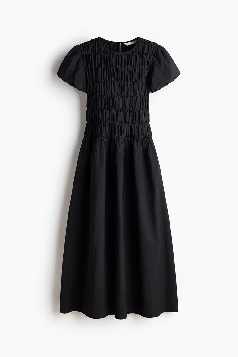 Smocked-bodice dress