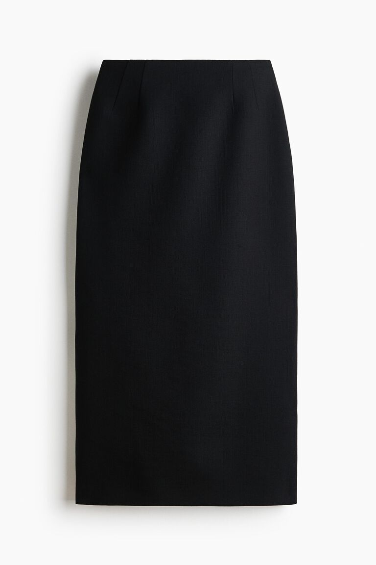 Wool midi skirt