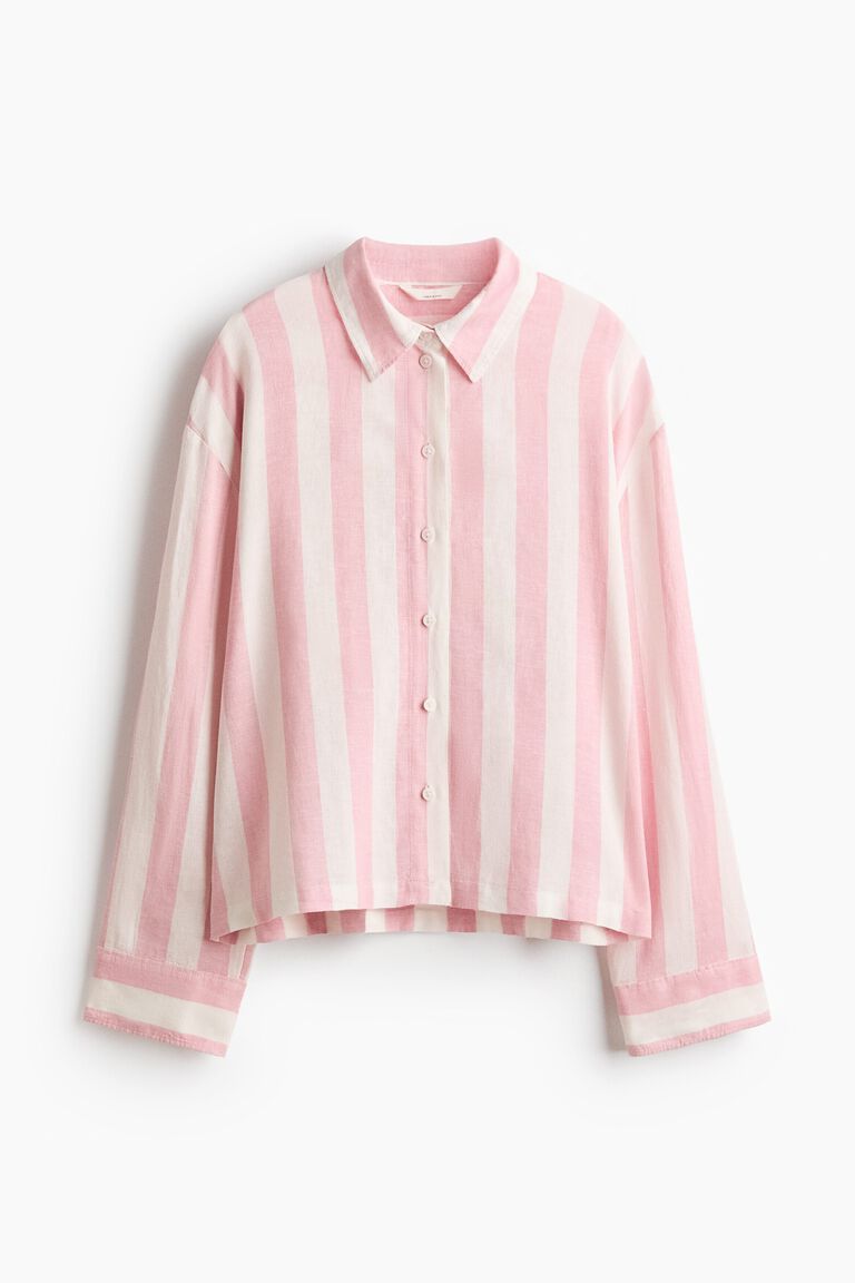 Linen-blend shirt