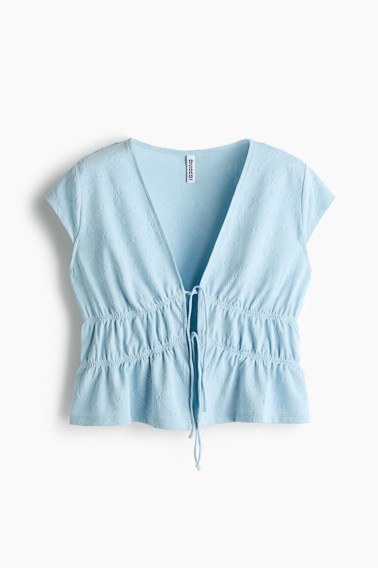 Tie-front top