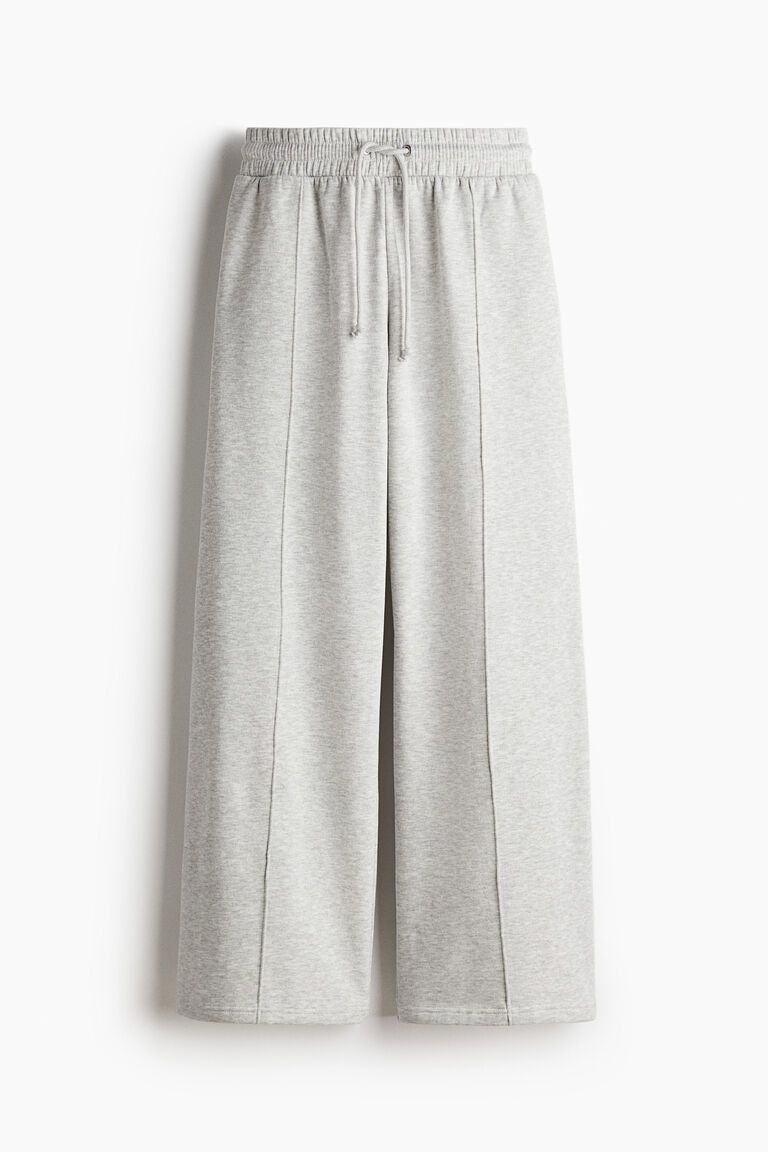 Wide crease-front sweatpants