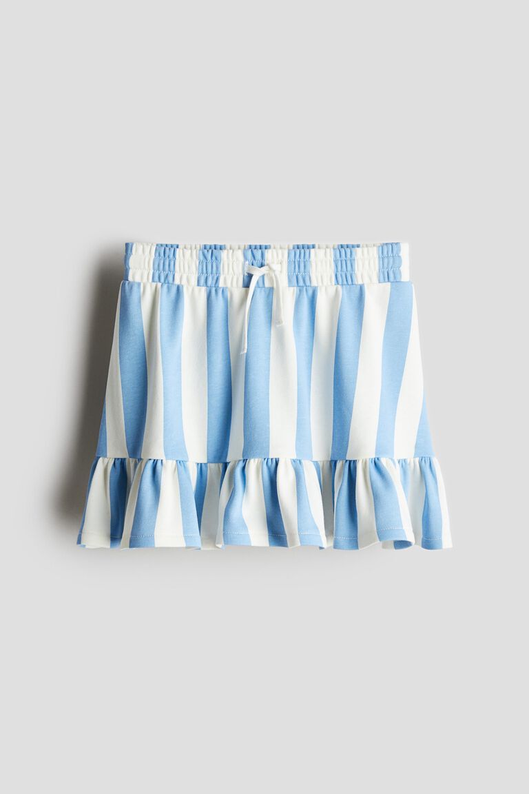 Flounce-trimmed skirt
