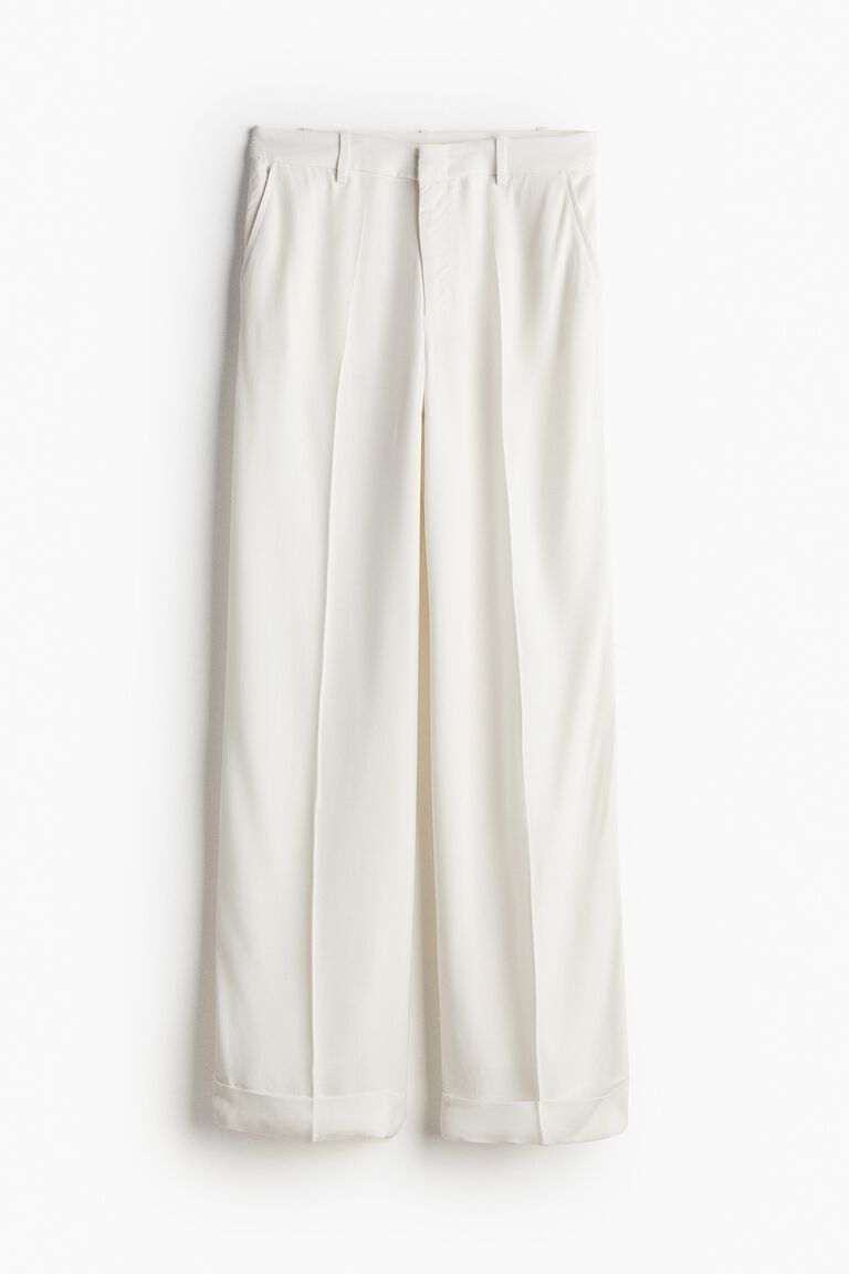 Tailored turn-up trousers