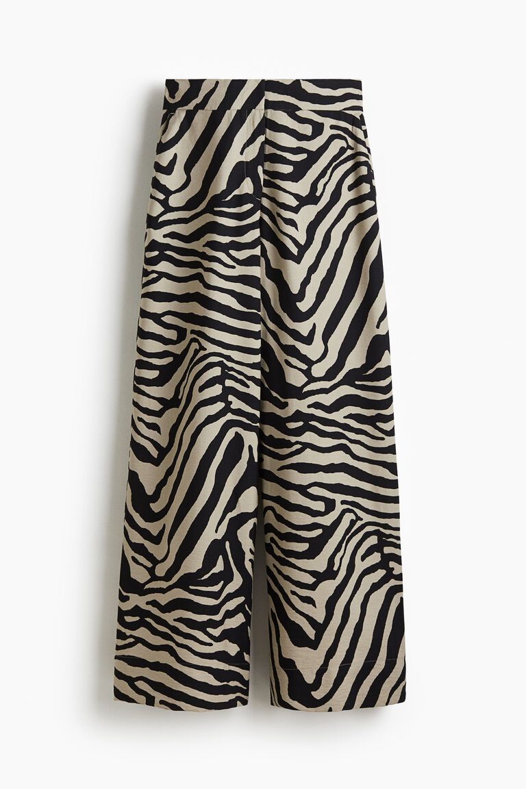Wide twill trousers