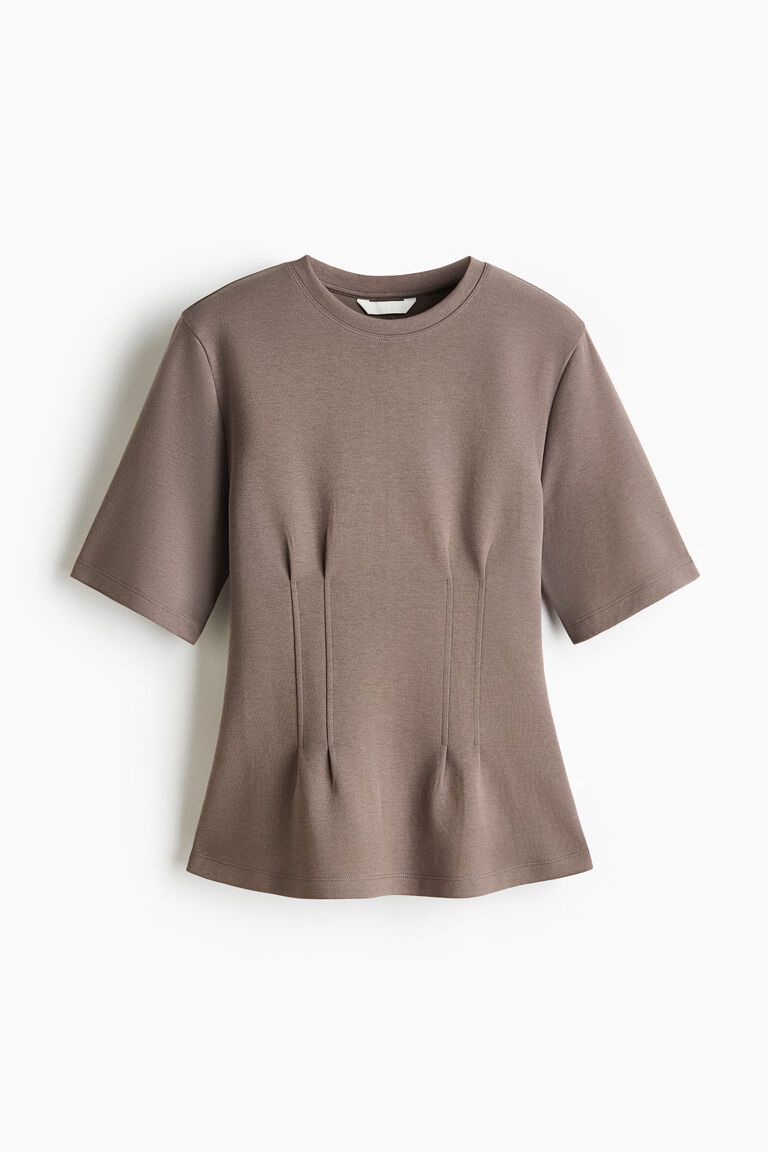 Waisted interlock T-shirt