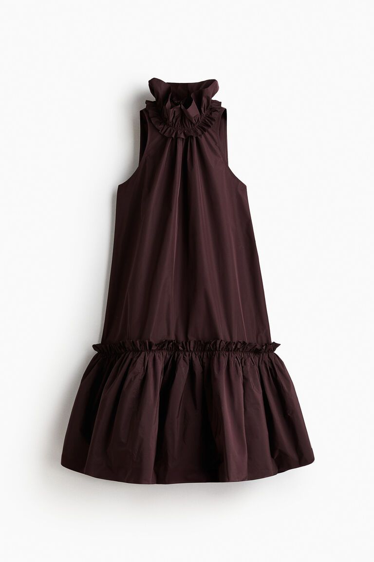 Frill-collar dress