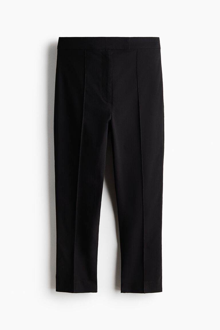 Crease-leg capri trousers