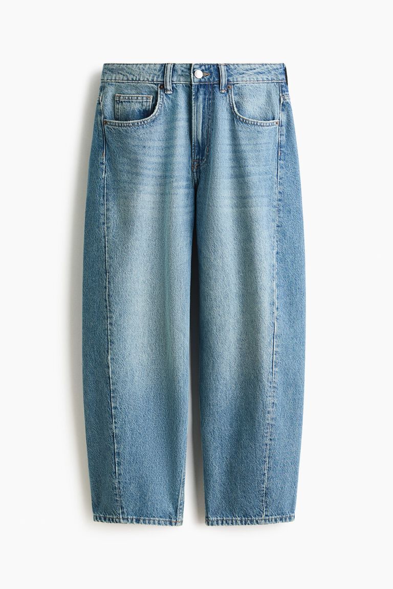 Barrel Regular Waist Ankle Jeans