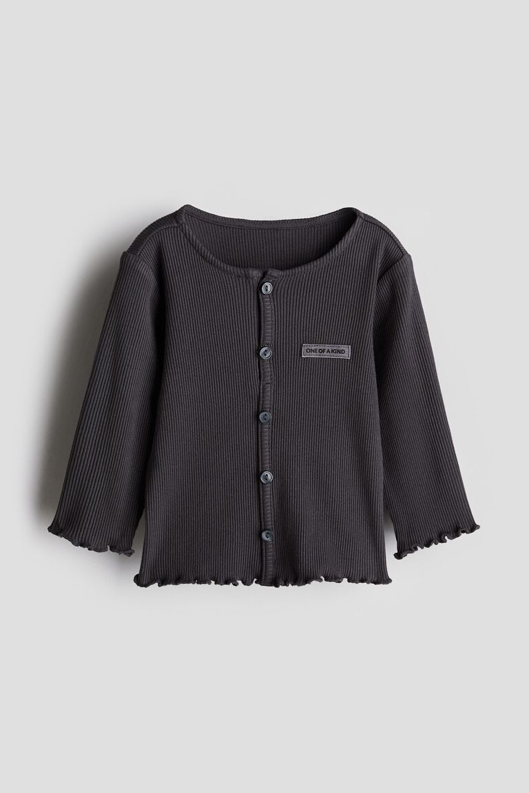 Button-detail jersey top
