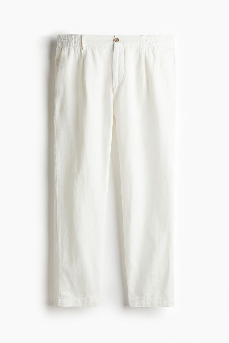 Regular Fit Linen-blend trousers