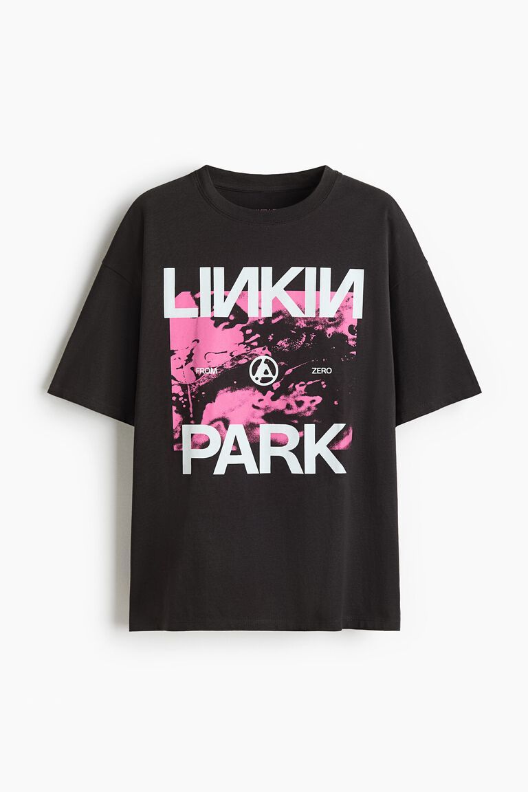 Oversized print-motif T-shirt