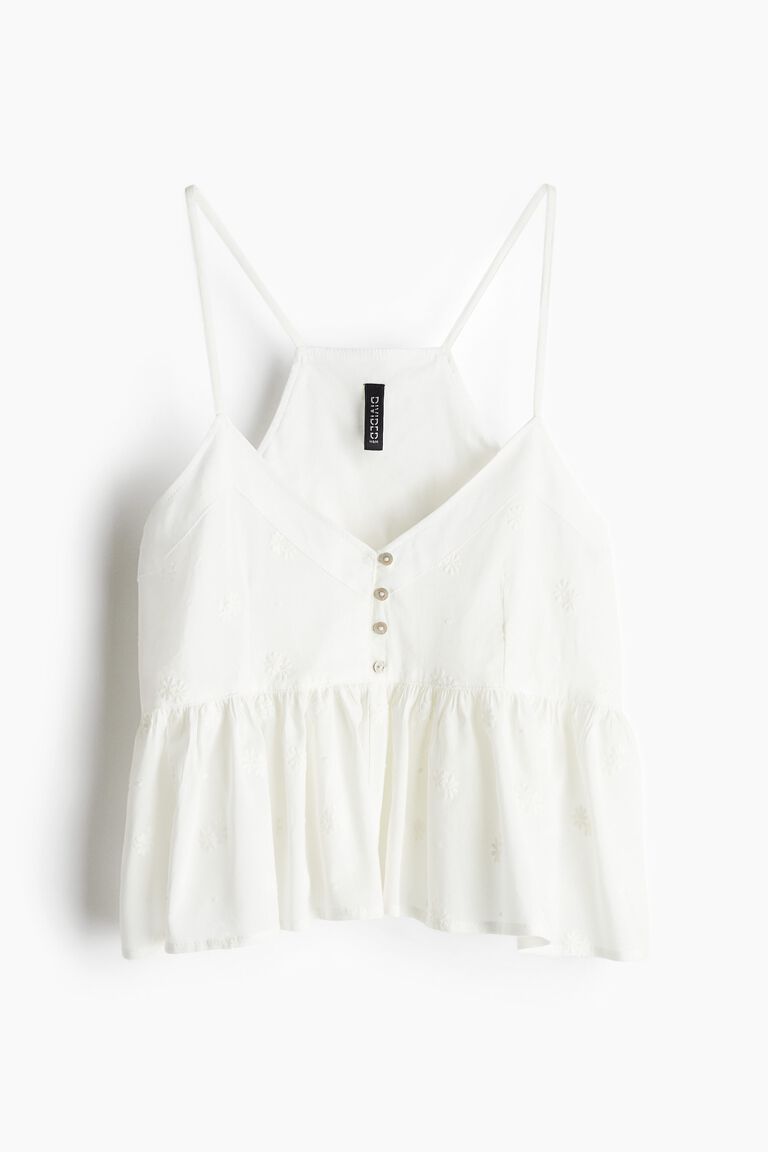 Peplum strappy top