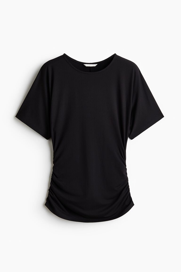 Draped jersey top