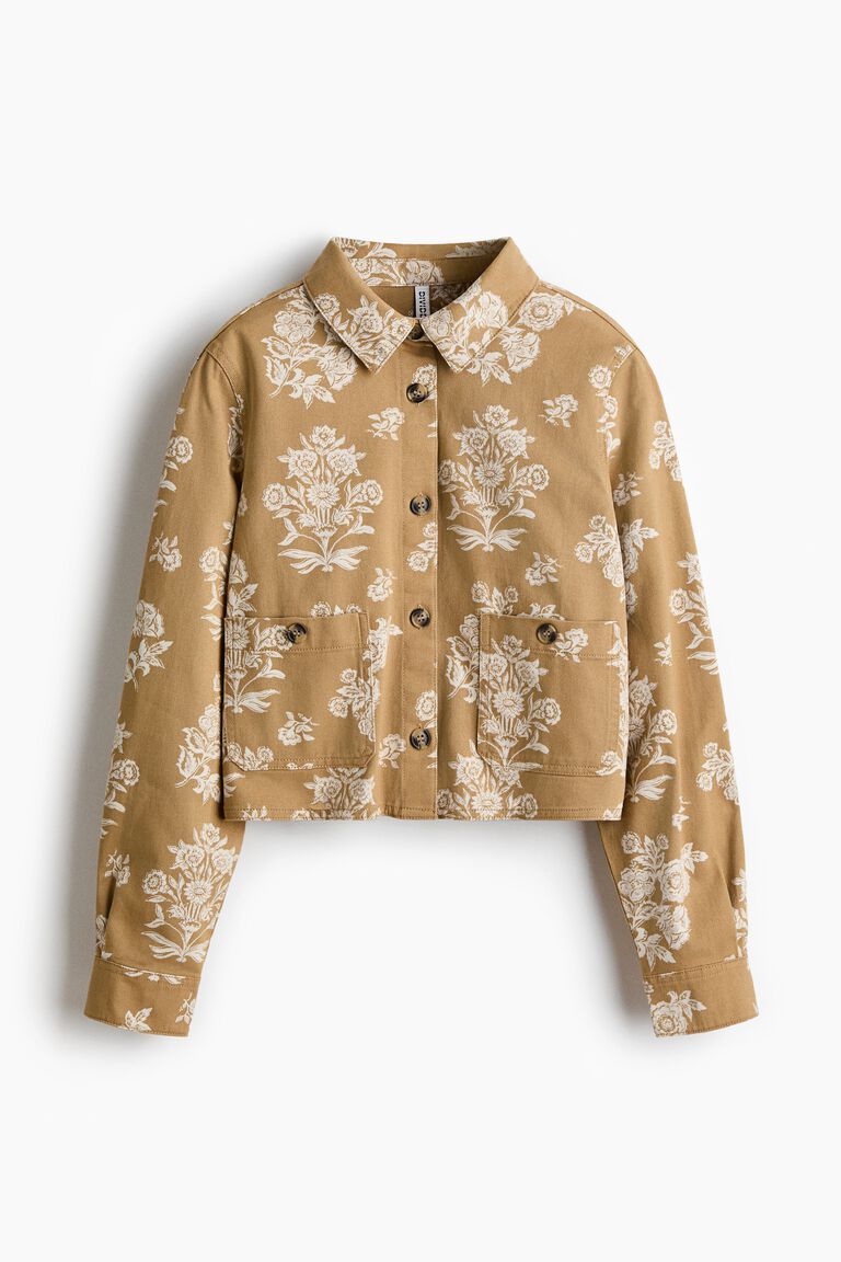 Cotton twill utility shirt