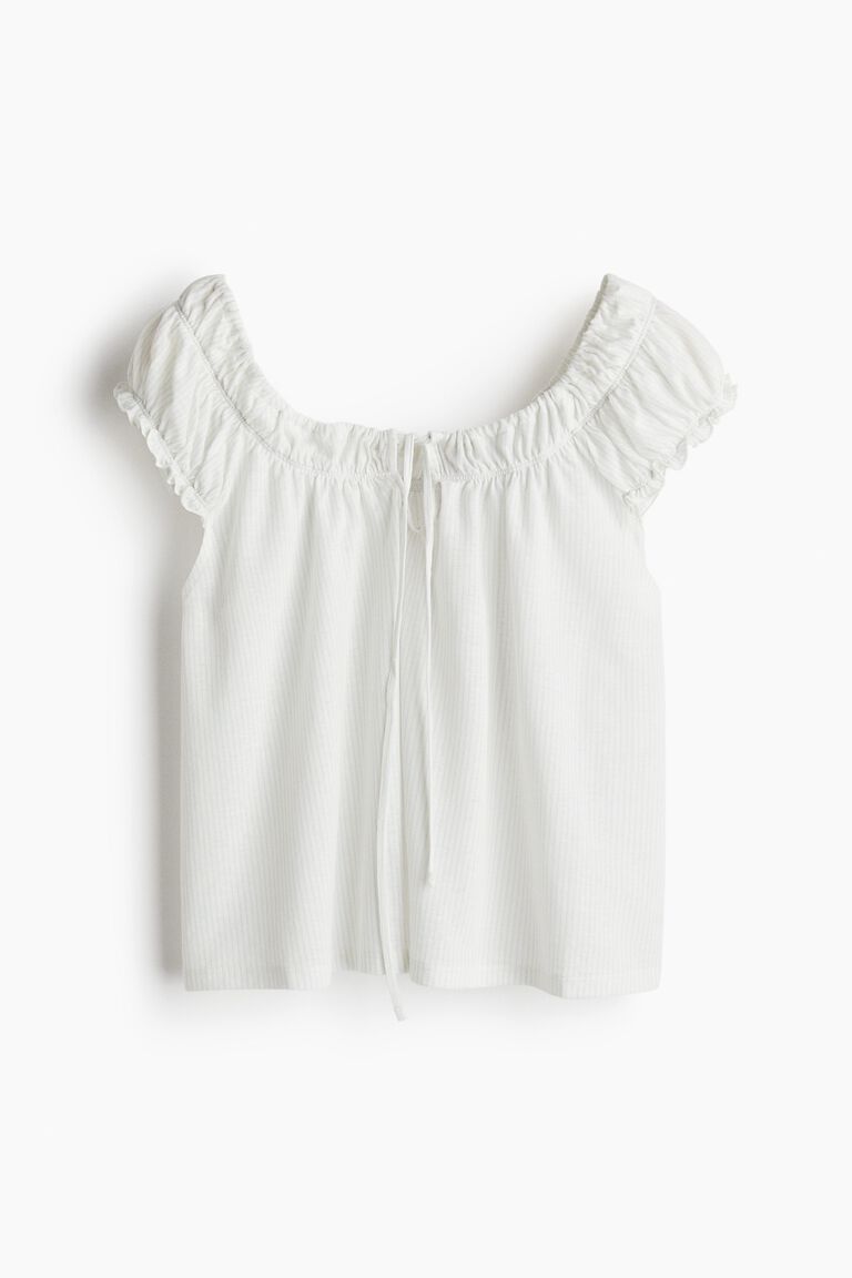Gathered jersey top