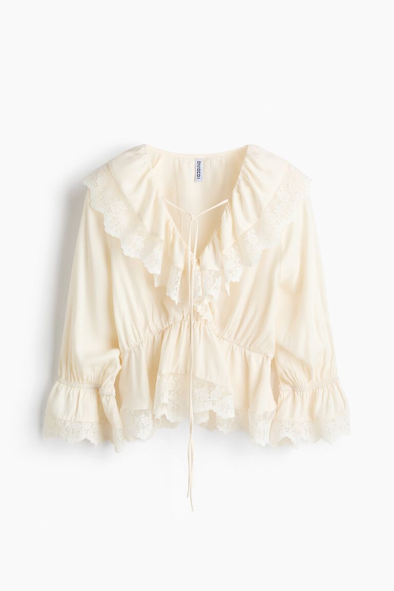 Flounced peplum blouse
