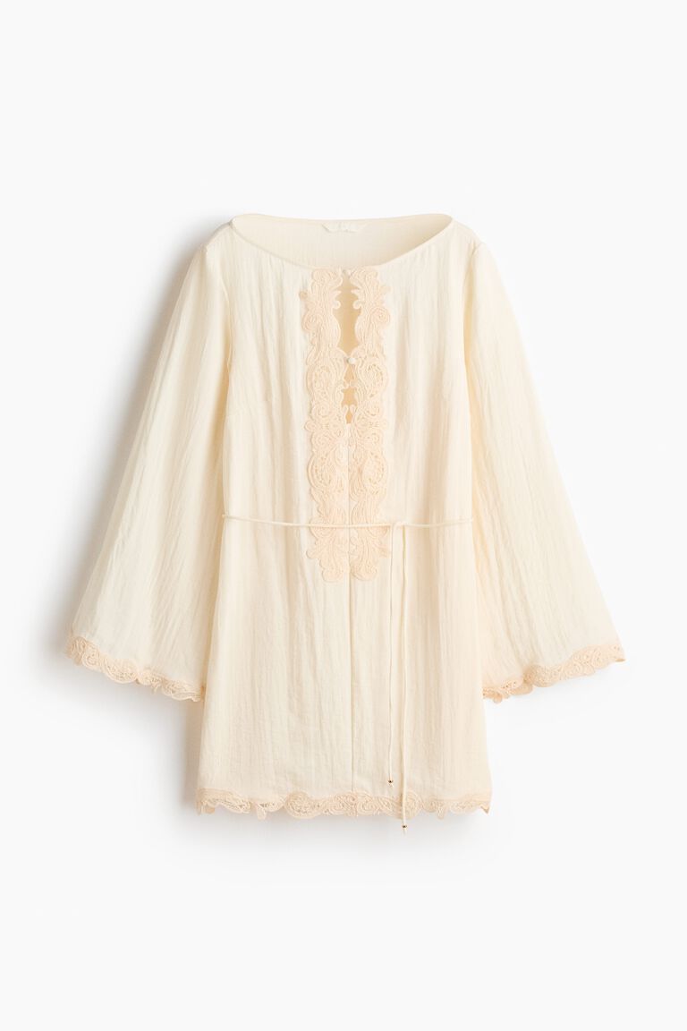 Lace-trimmed dress