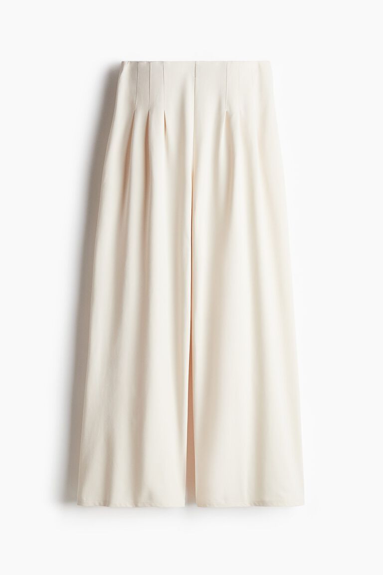 Wide jersey trousers