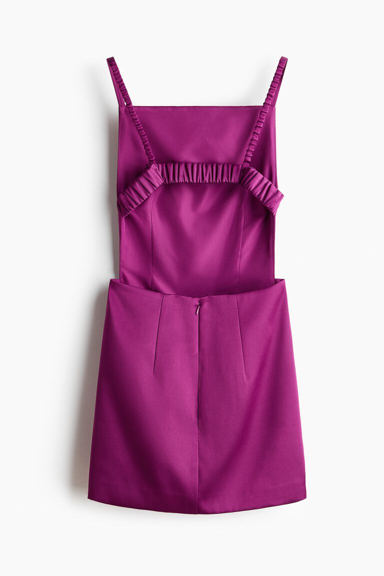 Low-back satin dress