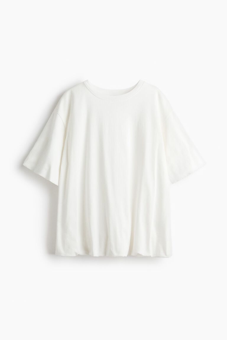 Bubble-hem cotton top