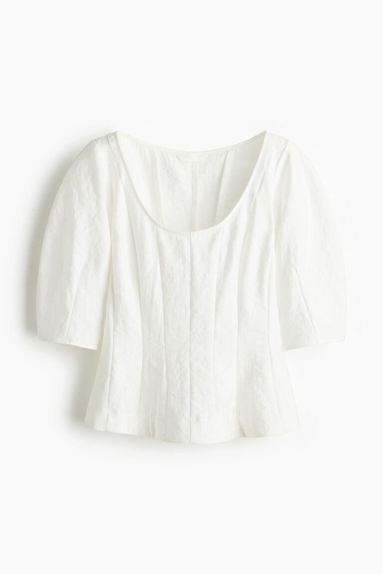 Scoop-neck blouse
