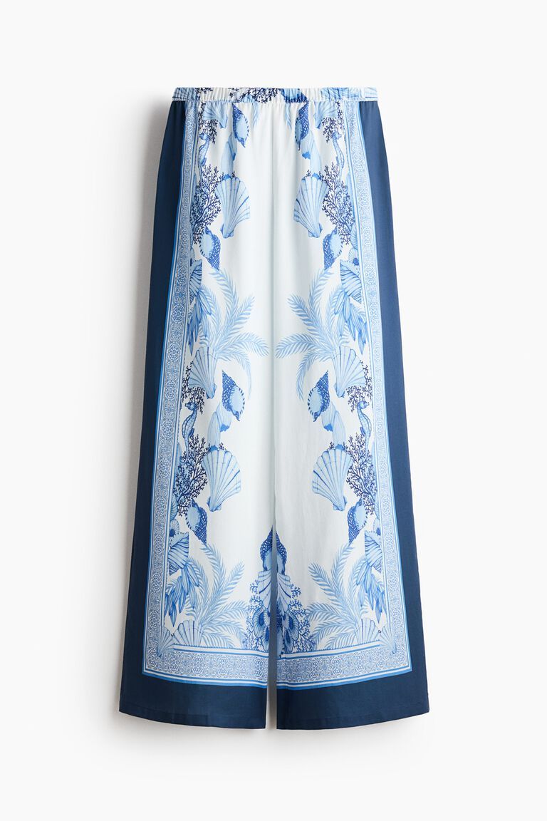 Wide lyocell trousers