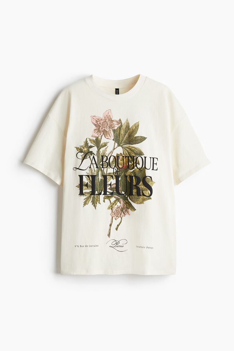 Oversized motif-detail T-shirt