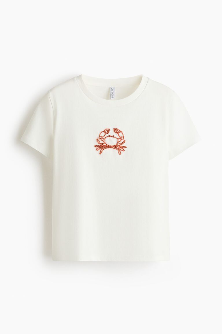 Motif-detail T-shirt